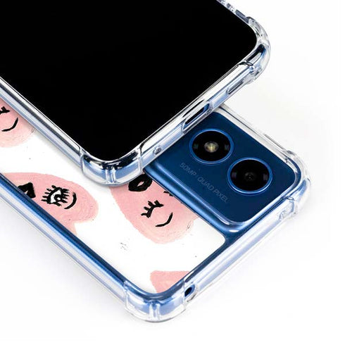 Bouffants and Broken Hearts Winking Hearts Moto G 5G (2024) Clear Case